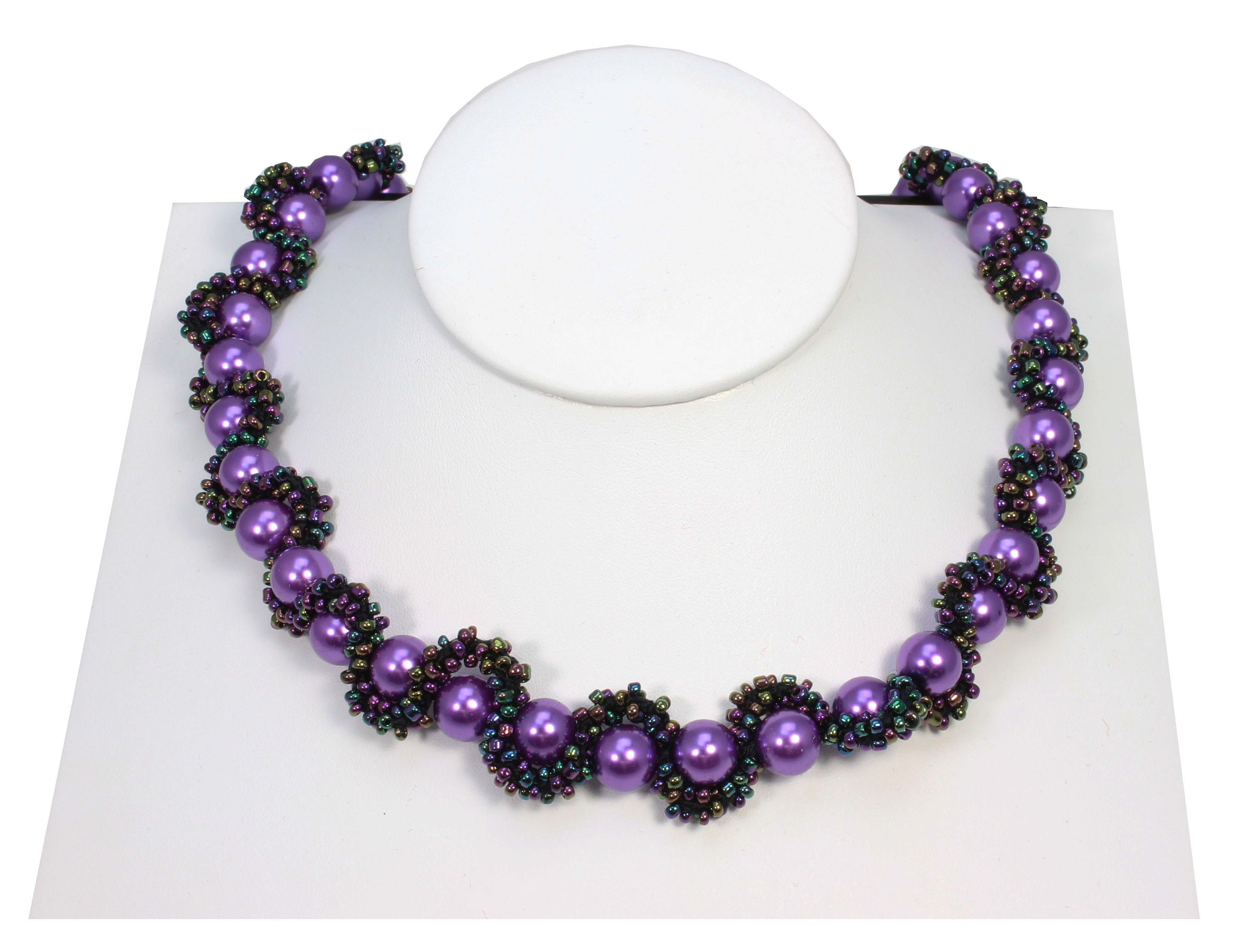 purple design cord necklace purple design cord necklace
