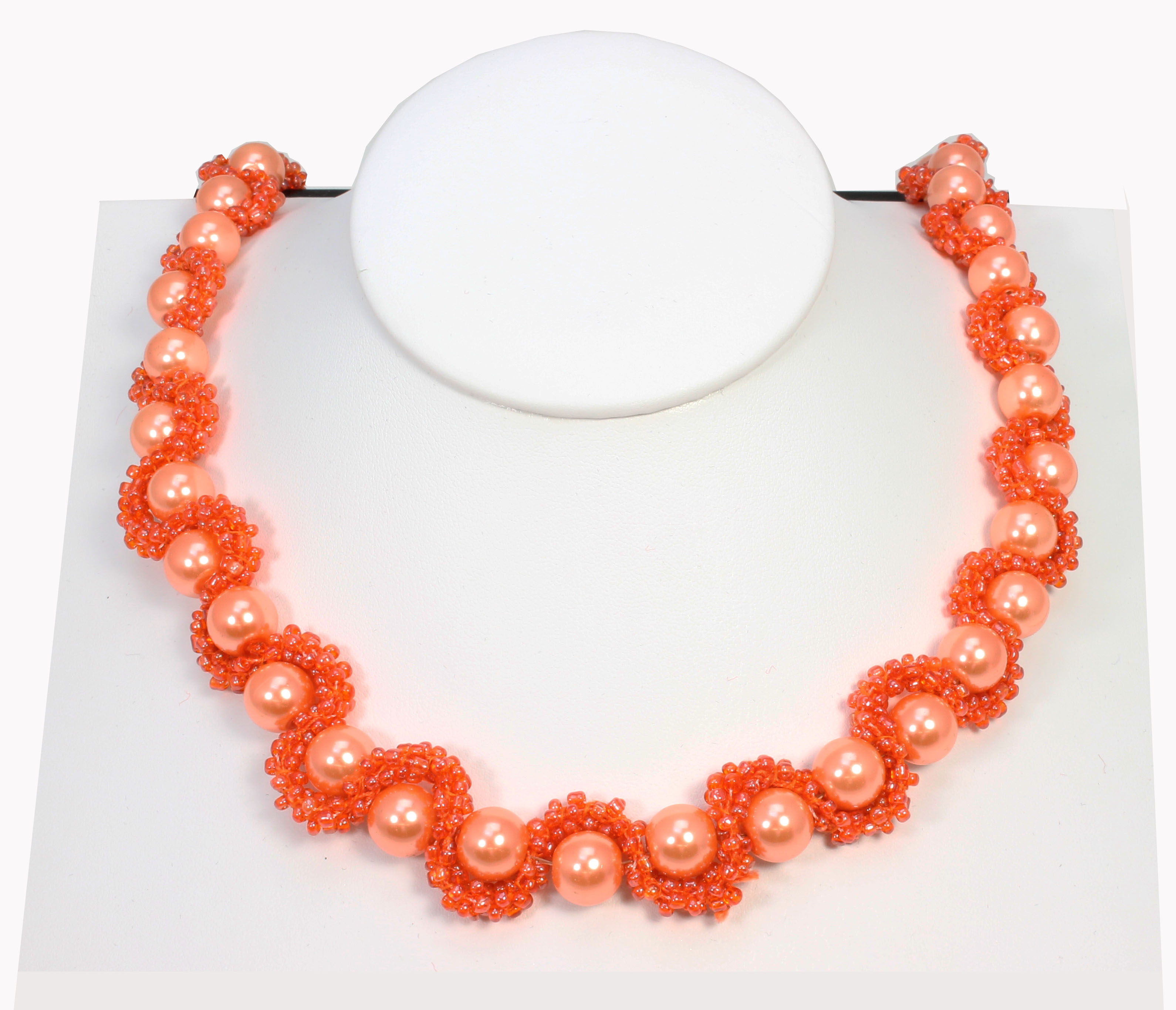 orange design cord necklace orange design cord necklace